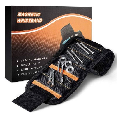 Magnetic Wristband Tool With Super Strong Magnets Adjustable Wrist Arm Band Screw Holder Handy For Holding Screws Nails